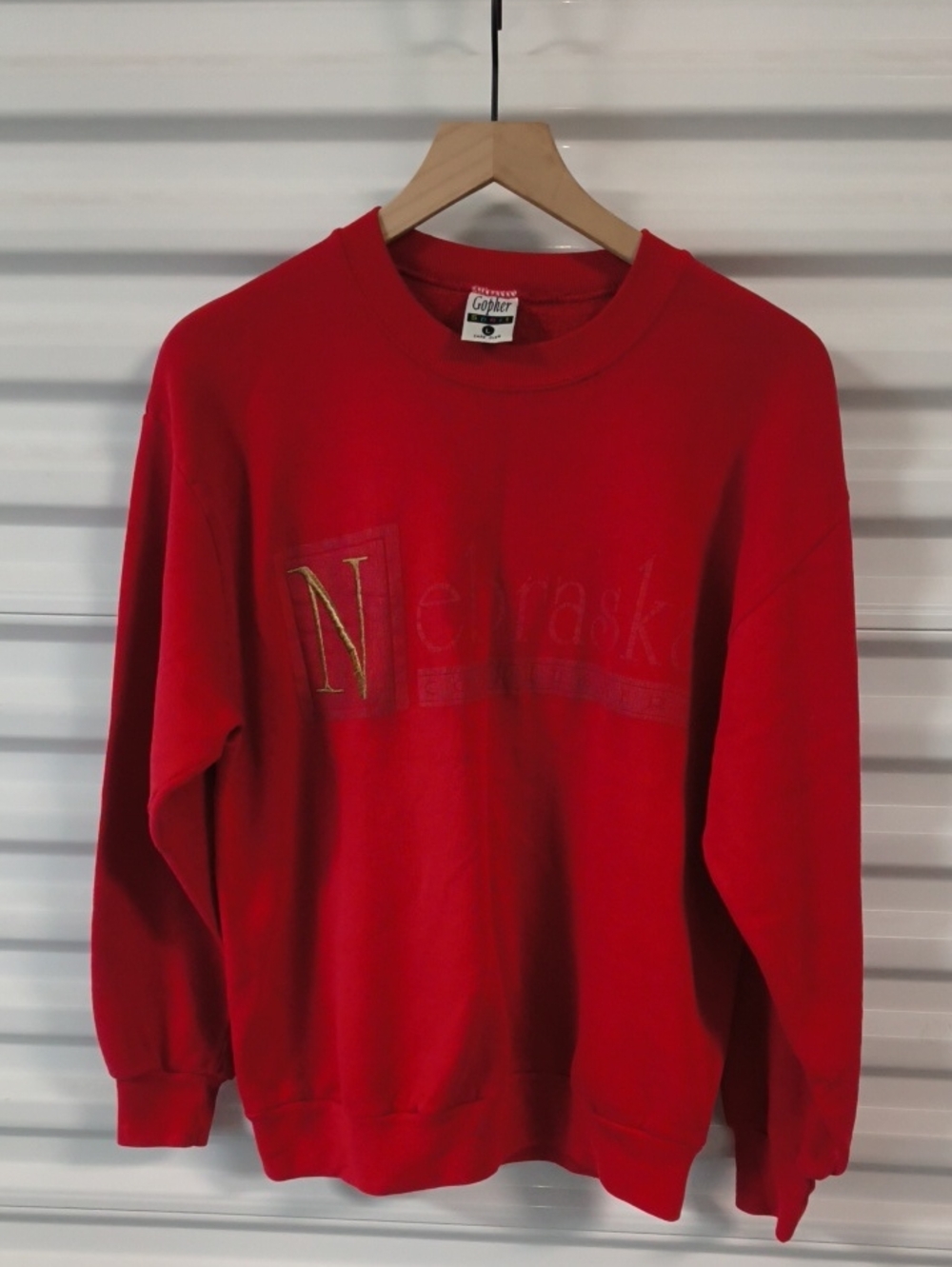 Vtg Nebraska Cornhuskers Crewneck Long Sleeve Sweatshirt L